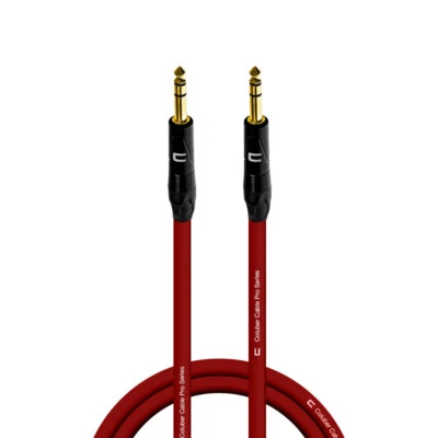 1/4" TRS Male Balanced Cable - Custom Length Color Interconnect Stereo Connector - Image 1 of 4