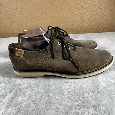 Lacoste Sherbrooke Suede Dark Brown Men’s Size 11 Casual Career Dress Shoes - Image 1 of 4