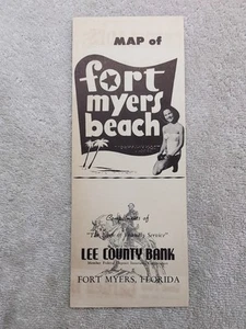 Mapa de colección 1954 Fort Myers Beach años 50 Florida Lee County Bank Estero Bay Blvd - Imagen 1 de 5