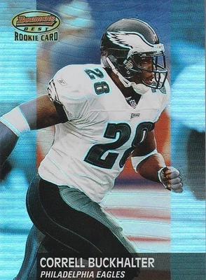 Correll Buckhalter 2001 Bowman's Best #157 (RC) Rookie Eagles #0125/1499 - Image 1 of 2