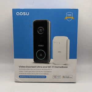 AOSU Video Doorbell Ultra and Wi-fi HomeBase- Space Gray - Picture 1 of 9
