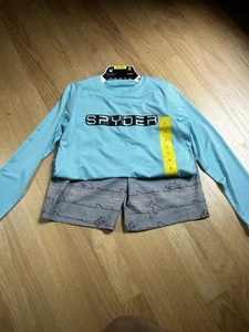 NEW Spyder size Size 7/8 blue grey 2 Piece Swim set Shirt and Trunks - Picture 1 of 4