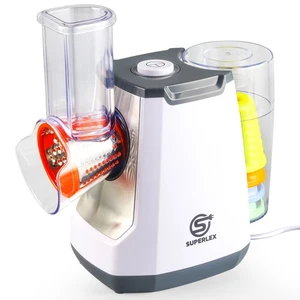 SUPERLEX 5-IN-1 Elektrische Gemüseschneider Multischneider Kartoffelreibe Nüsse - Bild 1 von 10