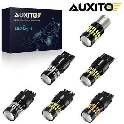 AUXITO 1156 1157 LED TURN SIGNAL LIGHT BULBS ANTI HYPER FLASH SUPER BRIGHT WHITE - Image 1 of 4