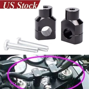 CNC 1" Handlebar Riser Clamp 2" Rise For Harley Dyna Touring Softail Sportster - Picture 1 of 7