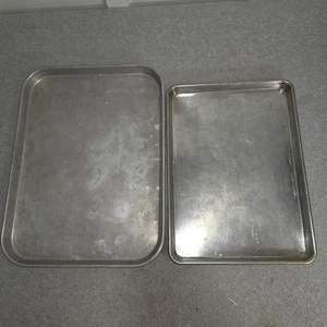 Vtg Lincoln Wear Ever Cookie Sheet Pan Aluminum Made in USA M5303 Lot Of 2 - Picture 1 of 9