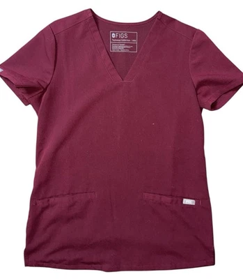 FIGS Technical Collec, Casma Scrub Set Burgundy Woman’s (Top Sz  XXS Bottoms XS) - Image 1 of 4