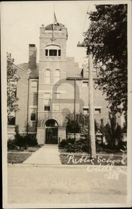 RPPC Odell, IL Öffentliche Schule Echtfoto 1919 Livingston County Illinois - Bild 1 von 5