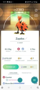 Pokemon Go Legendary Galerian Zapdos ( Normal ) - Bild 1 von 2