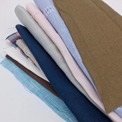 Scrap Bag 10 Pieces 100% Irish linen Crafting Fabric  SB5 - Image 1 of 4