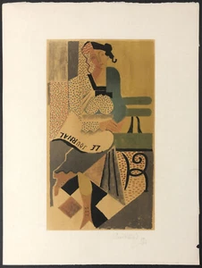 COLOR LITHOGRAPH European ~ FRENCH CUBIST ~ Signed & Numbered ANDRE LHOTE - Picture 1 of 5