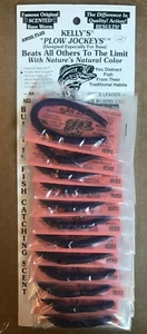 Kelly's Plow Jockey gusano de plástico *NUEVO* uva silvestre púrpura*tarjeta de 12 - Imagen 1 de 1