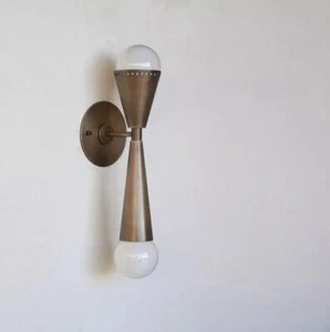 Handmade double Light Brass Sputnik Wall sconce, This stunning piece features - Picture 1 of 6