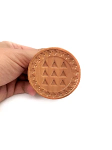 Grecian Stamp For The Holy Bread Orthodox Liturgy / Wooden Prosphora D - 55mm - Picture 1 of 4