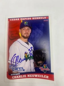 Charlie Neuweiler Signed Card 2023 Cedar Rapids Kernels Team Card IP Auto - Picture 1 of 1