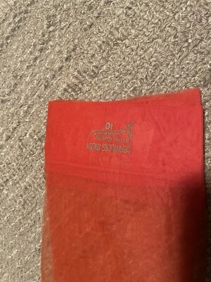 1 par de medias ligueras vintage naranja caliente 10 malla Foto 1 de 4