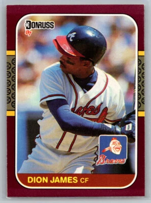 1987 Donruss Opening Day 44 Atlanta Braves Dion James - Image 1 of 2