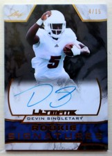  2019 Leaf Ultimate Draft Gold #URSDS2 Devin Singletary/15 Auto TEXANS 