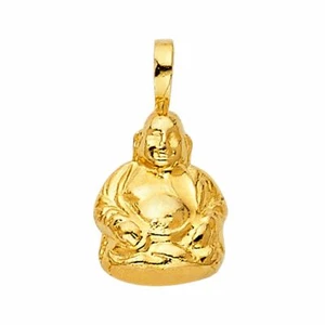 14K Echt Massiv Gelbgold Buddha Anhänger für Männer Frauen Buddha Anhänger - Bild 1 von 3