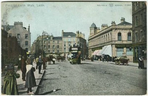 FOOT OF LEITH WALK, LEITH - Edinburgh Postcard - TRAM (P1746) - Picture 1 of 2