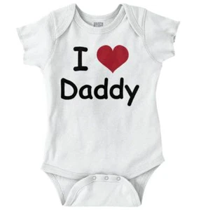I Love Daddy Worlds Best Fathers Day Shower Newborn Baby Boy Girl Infant Romper - Picture 1 of 9