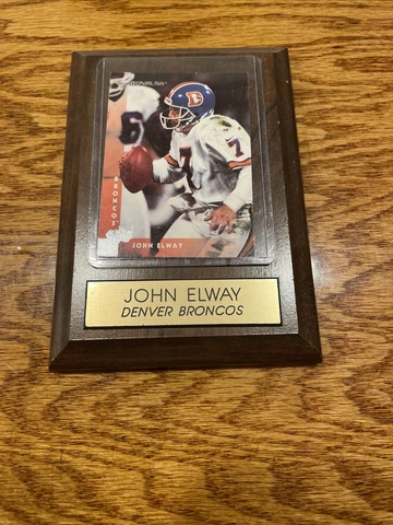 John Elway Plaque Denver Broncos Football NFL  1997 Donruss Card #18 Cover