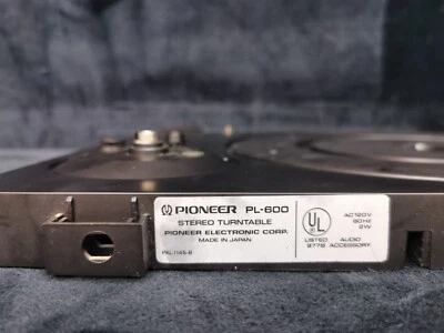 Винтажный сменный плинтус для проигрывателя Pioneer PL-600 черный подлинный Япония - Изображение 1 из 4