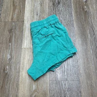 Pantalones Cortos Informales Para Mujer FOREVER 21 Elastizados Cintura Tirada Media Verde Talla XS Foto 1 de 4