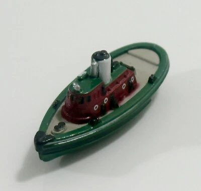 Vintage Micromachine Plastic Tug Boat Ship Green Type Case Toy - Image 1 of 4
