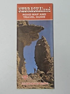 Vintage NEBRASKALAND ROAD MAP AND TRAVEL GUIDE 1968 Conoco Oil - Picture 1 of 4