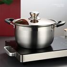 Induction Base Stainless Steel Soup Pot Stew Pots Casserole With Glass Lid Set