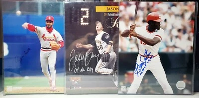 Baseball Photo Autographed Signed LOT (12) Total Photos HOF Stars MLB   - Image 1 of 4