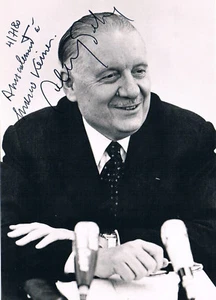 France interim President Alain Poher 1909-96 genuine autograph 5x7" signed photo - Picture 1 of 1