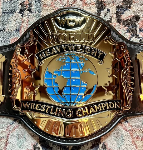 WCW 91-94 RELEATHERED CHAMPIONSHIP WRESTLING BELT OFFICIAL WWE PRODUCT Cover