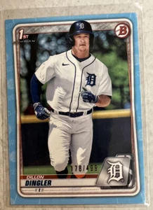 2020 Bowman Dillon Dingler 1st Sky Blue Paper #d 178/499 - Picture 1 of 2