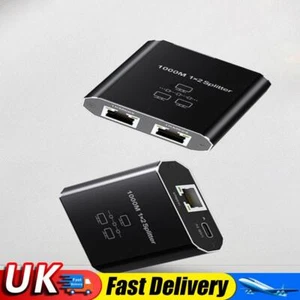 Ethernet Splitter 1 To 2 Gigabit Network Splitter Network RJ45 Splitter Adapter - Afbeelding 1 van 10