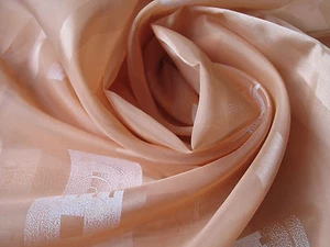 2.8 metres 165 cm terracotta voile curtain fabric white leaves squares  - Picture 1 of 4