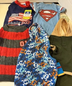 Lot of 5 - MALE Dog Various Shirts Jacket Sweater Size Medium- New - Picture 1 of 8