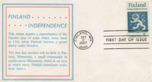 1334 5c INDIPENDENZA DELLA FINLANDIA - cachet Von Ohlen - Foto 1 di 1