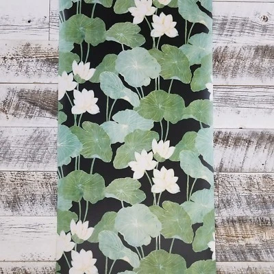 Roommates Black and Green Lily Pads Botanical Peel and Stick Modern Wallpaper  - Image 1 of 4