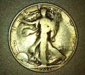 1937-D Walking Liberty Half Dollar - Picture 1 of 2