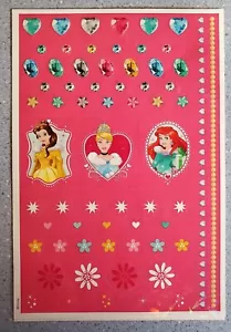 Adesivi divertenti per ragazze - Gioielli e stelle corona principessa Disney - 2 fogli - Foto 1 di 1