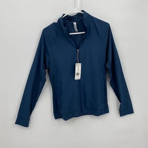 Adidas Women's Essentials Full Zip Long Sleeve Jacket Navy Blue Size S - Picture 1 of 7