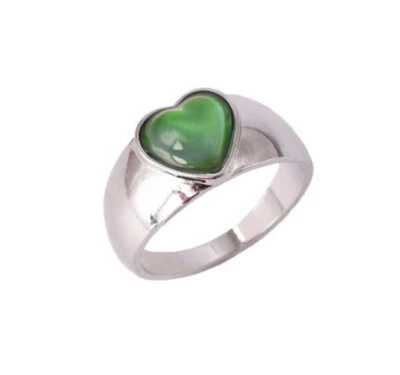 Anel de humor liga de zinco mudança de temperatura cardíaca + tabela de cores presente tamanho 7,5 - Imagem 1 de 4