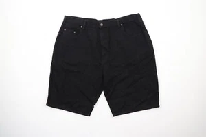 NOS Vtg 90s Streetwear Mens Size 42 Baggy Relaxed Fit Denim Jean Shorts Black - Picture 1 of 7
