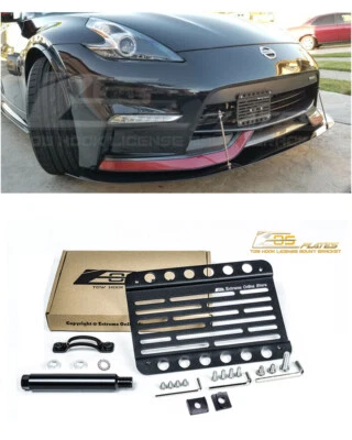EOS For 13-21 Nissan 370Z Front Tow Hook License Plate Mount Relocator Bracket - Image 1 of 4
