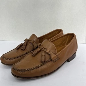 ALLEN EDMONDS Zapatos Para Hombre 8D Marrón Borlas Urbino Mocasín Italiano Súper Suave - Imagen 1 de 11