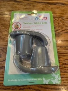 NOVA Medical Products Walker Glide Skis Universal Fit One Pair Gray New - Picture 1 of 7