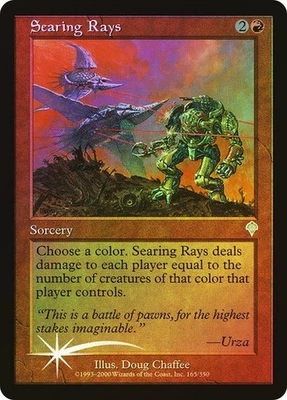Invasion  MTG  FOIL  Searing Rays   Magic - Image 1 of 2