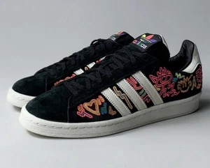 Adidas Campus 80s Pride Herren Gr. 9 Freizeitschuh Schwarz Mehrfarbig Sneaker Turnschuh - Bild 1 von 6